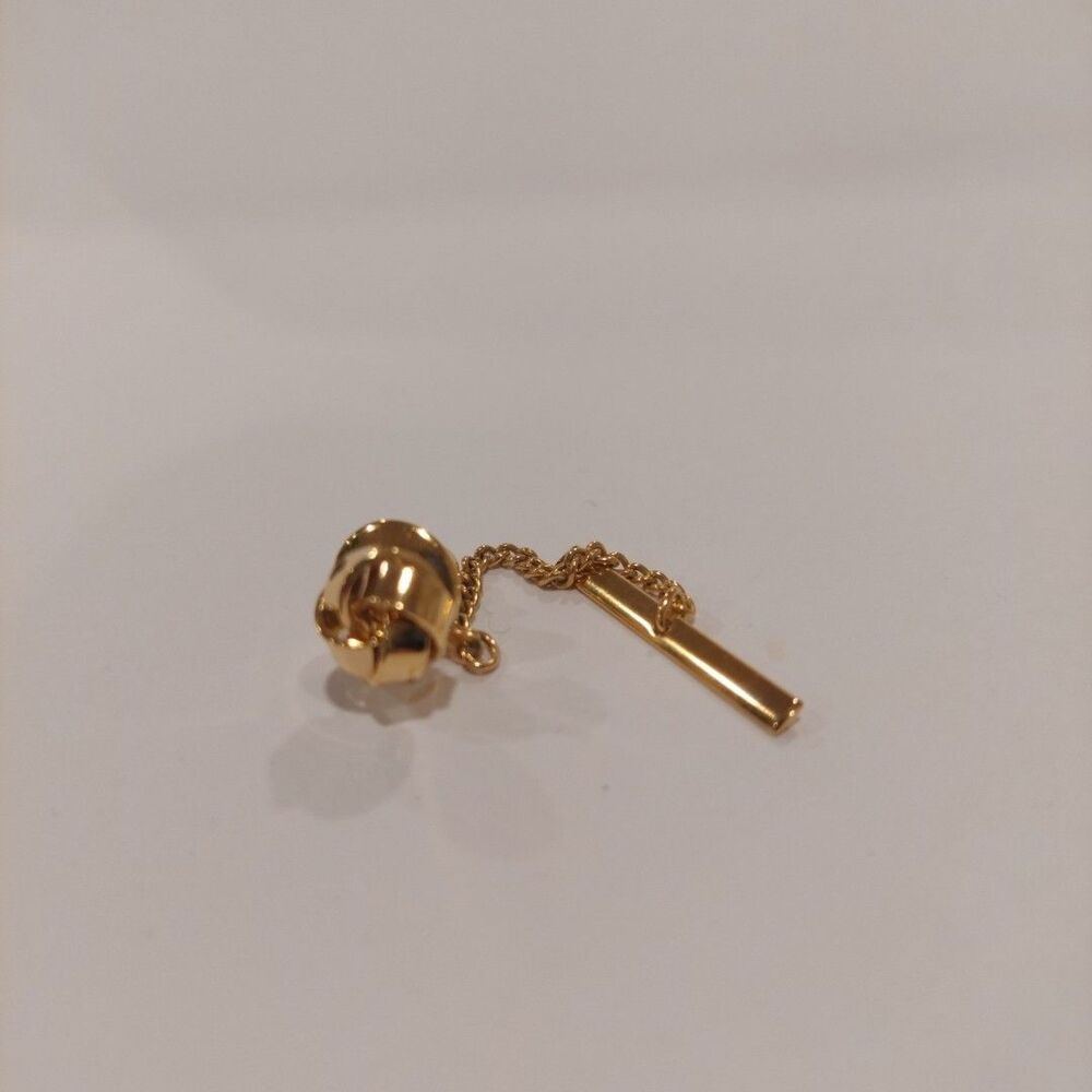 Wedding Tie Pin Forever Knot Tie Tack with Chain vintage Formal Wear Groom Gift